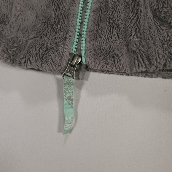 The Northface Oso Fleece Hoodie Full Zip Jacket! GirlsSize M 10-12 Gray GUC! - Picture 9 of 16